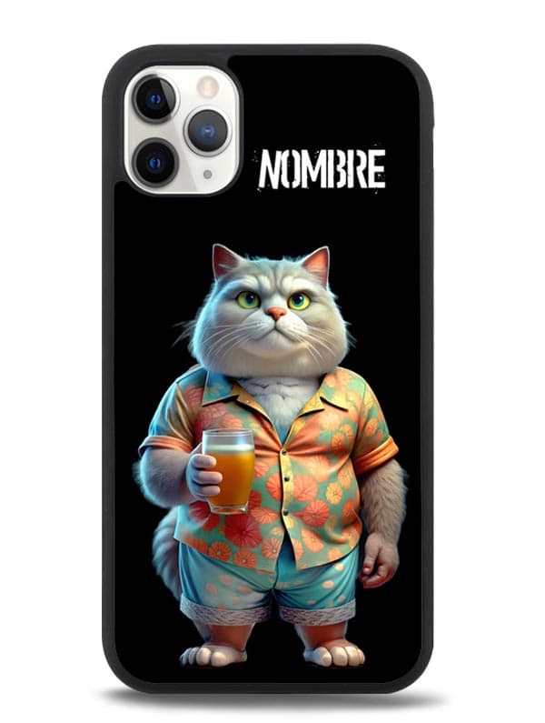 Funda personalizada Gato Estilo dominguero colección estilo salvaje gato con cerveza en la mano